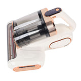 Bed Vacuum Cleaner Cordless Mattress Vacuum with 13000Pa Suction 520ml Large Dustbin Large Suction Port for Bed Sofa Carpet White Gold