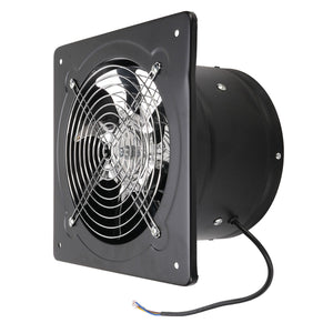 Kitchen Exhaust Fan 9.8 Inch Carbon Steel 2800RPM 80W 7 Blades Quiet Wall Mount Fume Extractor Ventilation Fan for Home Bathroom Garage US Plug 110V