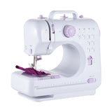 Sewing Machine for Beginners with 137 Piece Accessories Portable Mini Electric Handheld Multifunctional Beginner Kit Built-in 12 Stitches 2 Speed Auto Winding Storage Drawer Light and Pedal US Plug 110V