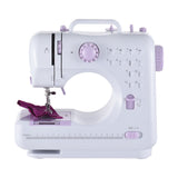 Sewing Machine for Beginners with 137 Piece Accessories Portable Mini Electric Handheld Multifunctional Beginner Kit Built-in 12 Stitches 2 Speed Auto Winding Storage Drawer Light and Pedal US Plug 110V