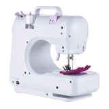 Sewing Machine for Beginners with 137 Piece Accessories Portable Mini Electric Handheld Multifunctional Beginner Kit Built-in 12 Stitches 2 Speed Auto Winding Storage Drawer Light and Pedal US Plug 110V