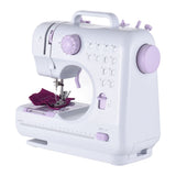 Sewing Machine for Beginners with 137 Piece Accessories Portable Mini Electric Handheld Multifunctional Beginner Kit Built-in 12 Stitches 2 Speed Auto Winding Storage Drawer Light and Pedal US Plug 110V