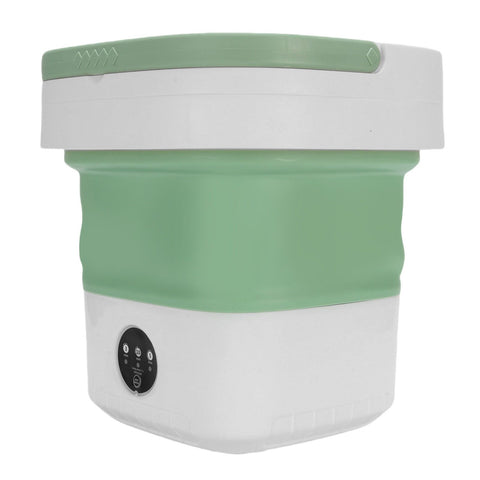 Portable Mini Washing Machine Small Clothes Foldable Laundry Machine with 3 Cleaning Modes for Hotel Home Apartment Green
