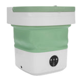 Portable Mini Washing Machine Small Clothes Foldable Laundry Machine with 3 Cleaning Modes for Hotel Home Apartment Green