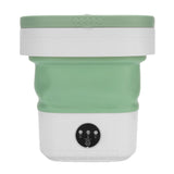 Portable Mini Washing Machine Small Clothes Foldable Laundry Machine with 3 Cleaning Modes for Hotel Home Apartment Green