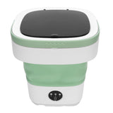 Portable Mini Washing Machine Small Clothes Foldable Laundry Machine with 3 Cleaning Modes for Hotel Home Apartment Green