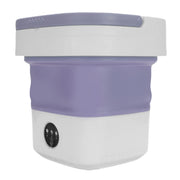 Portable Mini Washing Machine Small Clothes Foldable Laundry Machine with 3 Cleaning Modes for Hotel Home Apartment Purple