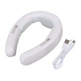 Portable Neck Fan Cooling and Heating Dual Use 3 Speeds Semiconductor Quiet Lightweight Battery Operated Wearable Fan for Beach White In Australia - Darrahopens