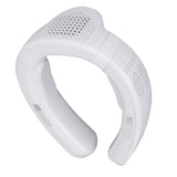 Portable Neck Fan Cooling and Heating Dual Use 3 Speeds Semiconductor Quiet Lightweight Battery Operated Wearable Fan for Beach White