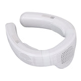 Portable Neck Fan Cooling and Heating Dual Use 3 Speeds Semiconductor Quiet Lightweight Battery Operated Wearable Fan for Beach White