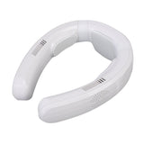 Portable Neck Fan Cooling and Heating Dual Use 3 Speeds Semiconductor Quiet Lightweight Battery Operated Wearable Fan for Beach White