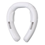 Portable Neck Fan Cooling and Heating Dual Use 3 Speeds Semiconductor Quiet Lightweight Battery Operated Wearable Fan for Beach White
