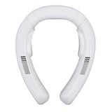 Portable Neck Fan Cooling and Heating Dual Use 3 Speeds Semiconductor Quiet Lightweight Battery Operated Wearable Fan for Beach White
