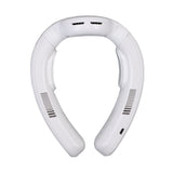 Portable Neck Fan Cooling and Heating Dual Use 3 Speeds Semiconductor Quiet Lightweight Battery Operated Wearable Fan for Beach White