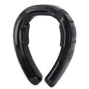 Portable Neck Fan Cooling and Heating Dual Use 3 Speeds Semiconductor Quiet Lightweight Battery Operated Wearable Fan for Beach Glossy Black