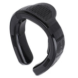 Portable Neck Fan Cooling and Heating Dual Use 3 Speeds Semiconductor Quiet Lightweight Battery Operated Wearable Fan for Beach Glossy Black