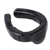 Portable Neck Fan Cooling and Heating Dual Use 3 Speeds Semiconductor Quiet Lightweight Battery Operated Wearable Fan for Beach Glossy Black