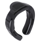 Portable Neck Fan Cooling and Heating Dual Use 3 Speeds Semiconductor Quiet Lightweight Battery Operated Wearable Fan for Beach Glossy Black