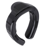 Portable Neck Fan Cooling and Heating Dual Use 3 Speeds Semiconductor Quiet Lightweight Battery Operated Wearable Fan for Beach Glossy Black