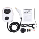 Handheld Pressurized Steam Cleaner 2500W 1000ML Touch Screen High Pressure High Temperature Portable Steam Cleaner for Kitchen Cleaning White US Plug 110V