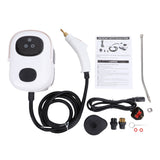 Handheld Pressurized Steam Cleaner 2500W 1000ML Touch Screen High Pressure High Temperature Portable Steam Cleaner for Kitchen Cleaning White UK Plug 220V