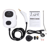 Handheld Pressurized Steam Cleaner 2500W 1000ML Touch Screen High Pressure High Temperature Portable Steam Cleaner for Kitchen Cleaning White EU Plug 220V