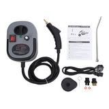 Handheld Pressurized Steam Cleaner 2500W Handheld High Temp Portable Cleaning Machine for Kitchen Furniture Car 1200ML Capacity Tank Grey EU Plug 220V
