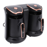 Turkish Coffee Maker 1200W Dual Compartment Electric Turkish Coffee Machine with 2 Cups for Hot Beverage Brewing