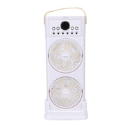 Dual Fan Mist Cooling Fan with Humidifier 6 Nozzles 360 Degree Adjustable Low Sound USB C Portable for Home Office White 2400mAh In Australia - Darrahopens