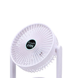 Dual Head Desk Fan USB Rechargeable 3 Speed Portable Electric Floor Fan for Home Office Dorm Travel White In Australia - Darrahopens