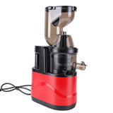 Cold Press Juicer with Wide Feed Chute 350W Slow Masticating Juicer with Pulp Separation for Whole Vegetables and Fruits Red US Plug