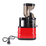 Cold Press Juicer with Wide Feed Chute 350W Slow Masticating Juicer with Pulp Separation for Whole Vegetables and Fruits Red US Plug