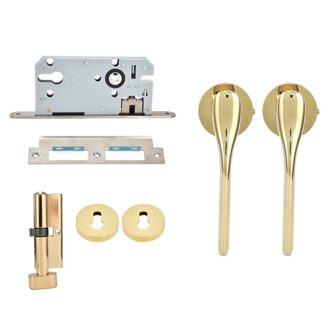 Mechanical Door Lock with Handle Set Modern Interior Bedroom Door AntiTheft Lock Kit In Australia - Darrahopens