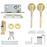 Mechanical Door Lock with Handle Set Modern Interior Bedroom Door AntiTheft Lock Kit In Australia - Darrahopens