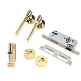 Mechanical Door Lock with Handle Set Modern Interior Bedroom Door AntiTheft Lock Kit