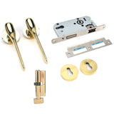 Mechanical Door Lock with Handle Set Modern Interior Bedroom Door AntiTheft Lock Kit