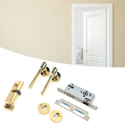 Mechanical Door Lock with Handle Set Modern Interior Bedroom Door AntiTheft Lock Kit