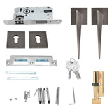 Split Door Lock Handle Kit Modern AntiTheft Door Lockset for Home Bedroom Bathroom Office In Australia - Darrahopens