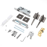 Split Door Lock Handle Kit Modern AntiTheft Door Lockset for Home Bedroom Bathroom Office