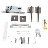 Split Door Lock Handle Kit Modern AntiTheft Door Lockset for Home Bedroom Bathroom Office