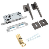 Split Door Lock Handle Kit Modern AntiTheft Door Lockset for Home Bedroom Bathroom Office In Australia - Darrahopens