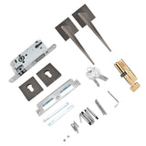 Split Door Lock Handle Kit Modern AntiTheft Door Lockset for Home Bedroom Bathroom Office