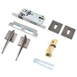 Split Door Lock Handle Kit Modern AntiTheft Door Lockset for Home Bedroom Bathroom Office