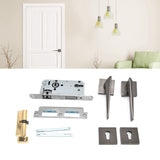 Split Door Lock Handle Kit Modern AntiTheft Door Lockset for Home Bedroom Bathroom Office