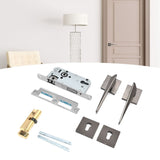 Split Door Lock Handle Kit Modern AntiTheft Door Lockset for Home Bedroom Bathroom Office