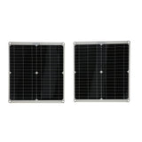 2Pcs 20V 25W Flexible Solar Panel Module with 20A Solar Controller Cable Battery Clip