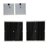 2Pcs 20V 25W Flexible Solar Panel Module with 20A Solar Controller Cable Battery Clip