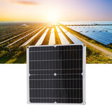 2Pcs 20V 25W Flexible Solar Panel Module with 20A Solar Controller Cable Battery Clip