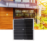 2Pcs 20V 25W Flexible Solar Panel Module with 20A Solar Controller Cable Battery Clip