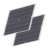 2Pcs 20V 25W Solar Panel 30A Solar Charge Controller Cable Set Photovoltaic System Kit
